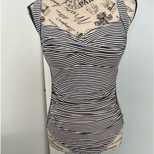 Striped One Piece Bathing Suit